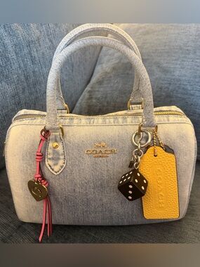 Coach Loved Denim Rowan Medium Satchel